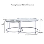 Steve Silver Realm Round 2 Piece Nesting Coffee Table
