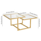 Silver Orchid Solm Two-Tier Gold Coffee Table