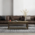 Bridgevine Home Joshua Creek 48 inch Coffee Table, No Assembly Required, Barnwood Finish