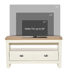 HOMCOM Corner TV Stand up to 50 Inch Entertainment Center TV Console Table with 2 Drawers and 1 Storage Compartment