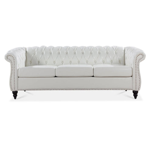 84 Chesterfield Rolled Arm 3 Seater Sofa