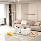 Coffee Table Storage High Gloss Coffee Tables LED Lighting Cocktail - 47.4W