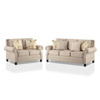 Furniture of America Qyn Traditional Beige 2-piece Living Room Set