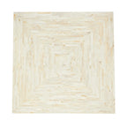Mother of Pearl Shell Handmade Hourglass Shaped Accent Table - Gray or Beige - Roche River Decor