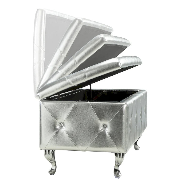 Upholstered Tufted Storage Bench