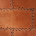 Carbon Loft Najah Patchwork Leather Industrial Pouf Ottoman