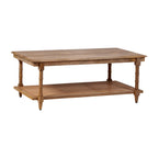Carolina Living Chesterfield Wood & Cane Coffee Table - Whitewash