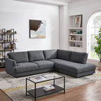 Gloria Mid-century Modern Cozy Sectional Linen Sofa