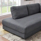 Gloria Mid-century Modern Cozy Sectional Linen Sofa