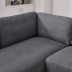 Gloria Mid-century Modern Cozy Sectional Linen Sofa