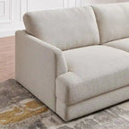 Gloria Mid-century Modern Cozy Sectional Linen Sofa