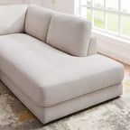 Gloria Mid-century Modern Cozy Sectional Linen Sofa