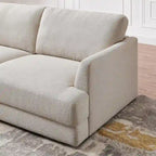 Gloria Mid-century Modern Cozy Sectional Linen Sofa