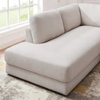 Gloria Mid-century Modern Cozy Sectional Linen Sofa