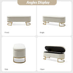 David Modern Upholstered Flip Top Storage Bench with Ottoman by HULALA HOME