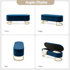 David Modern Upholstered Flip Top Storage Bench with Ottoman by HULALA HOME