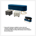 David Modern Upholstered Flip Top Storage Bench with Ottoman by HULALA HOME