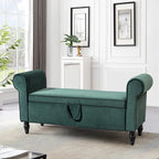 Andeworld Storage Bench Ottoman with Upholstered Arms,bench in front of bed
