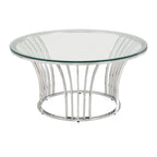 Cottbus Chrome Finish Coffee Table with Glass Top by iNSPIRE Q Bold