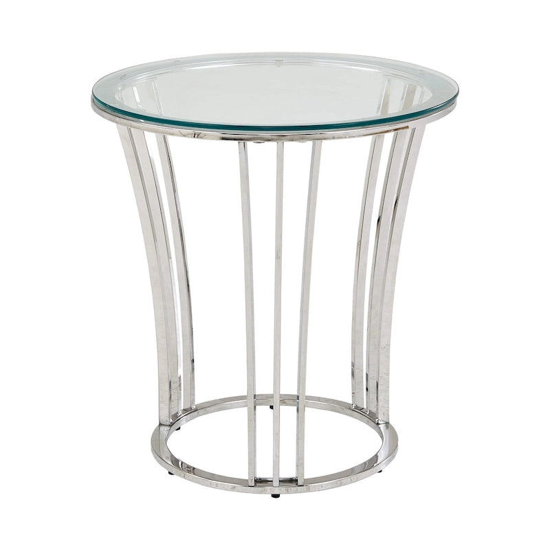 Cottbus Chrome Finish Coffee Table with Glass Top by iNSPIRE Q Bold
