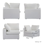120.45 Oversize Down Filled Corner 5-seats Sectional Sofa Couch
