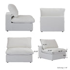 120.45 Oversize Down Filled Corner 5-seats Sectional Sofa Couch