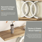 Farmhouse Console Sofa Table, 55 Inches Entryway Hallway Foyer Table