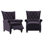 Plush Pushback Recliner Chairs (Set of 2)