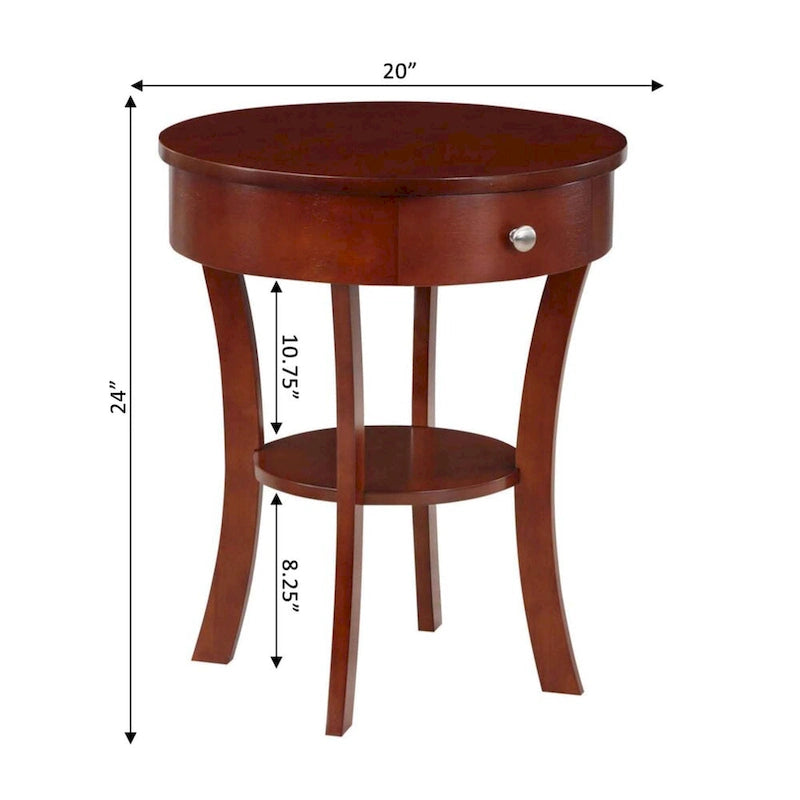 Convenience Concepts Classic Accents Schaffer 1 Drawer End Table with Shelf