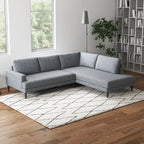 Harman Modern Living Room Fabric Corner Sectional Couch