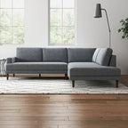Harman Modern Living Room Fabric Corner Sectional Couch
