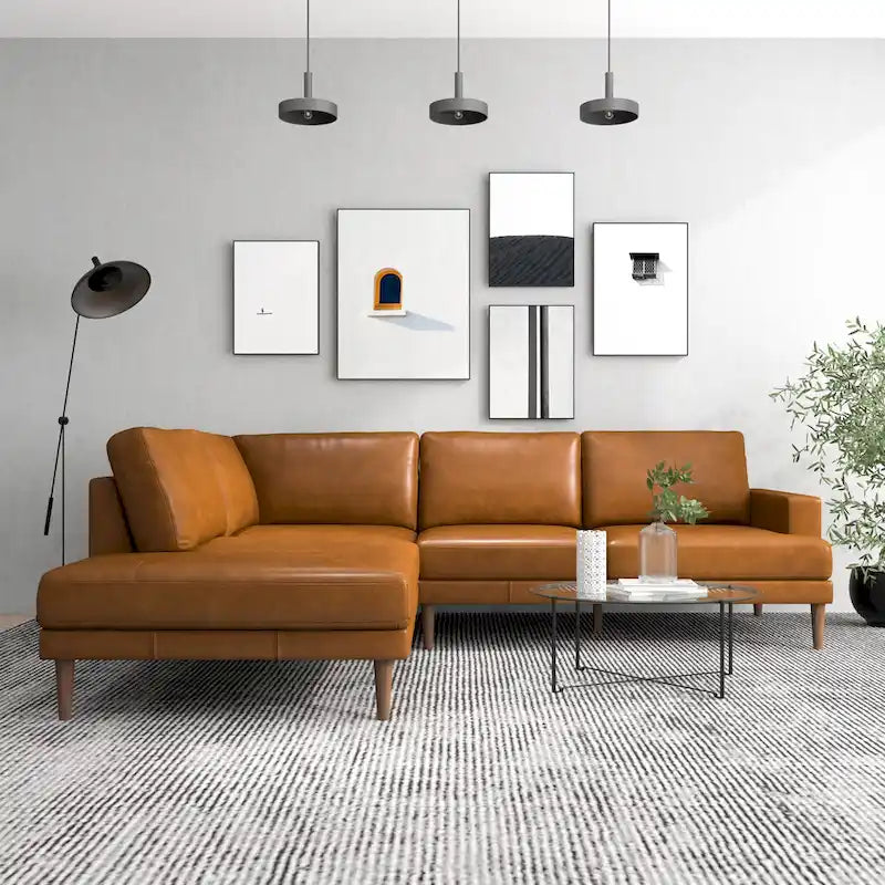 Harman Modern Living Room Fabric Corner Sectional Couch
