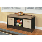 Porch & Den Southbrook 3-cube Storage Bench with Tan Cushion