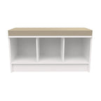 Porch & Den Southbrook 3-cube Storage Bench with Tan Cushion