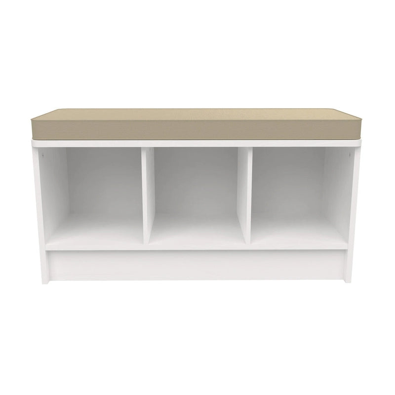 Porch & Den Southbrook 3-cube Storage Bench with Tan Cushion