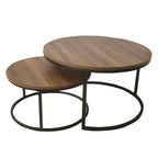 Nathan James Stella Round Nesting Coffee Table Set of 2
