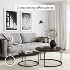 Nathan James Stella Round Nesting Coffee Table Set of 2