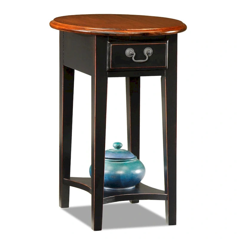 Hardwood Oval Side Table