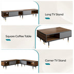 Modern TV Stand up to for 85 inch TVs Entertainment Center with Storage - 80 inch