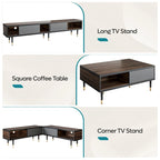 Modern TV Stand up to for 85 inch TVs Entertainment Center with Storage - 80 inch