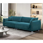 US Pride Furniture 88.2W Metal-Legs Velvet Fabirc Foam Sofa