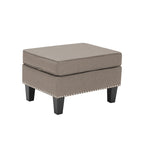 Porthos Home Yule Fabric Accent Ottoman Footstool