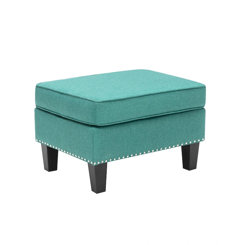 Porthos Home Yule Fabric Accent Ottoman Footstool