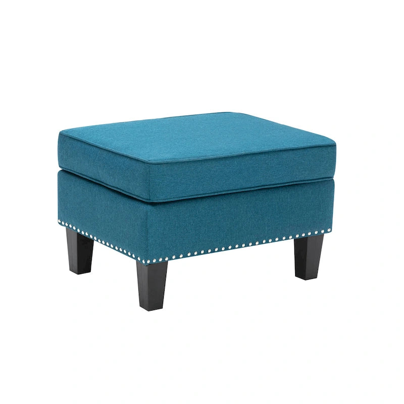 Porthos Home Yule Fabric Accent Ottoman Footstool