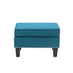 Porthos Home Yule Fabric Accent Ottoman Footstool