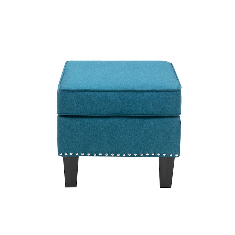 Porthos Home Yule Fabric Accent Ottoman Footstool