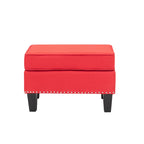 Porthos Home Yule Fabric Accent Ottoman Footstool