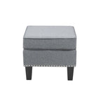 Porthos Home Yule Fabric Accent Ottoman Footstool
