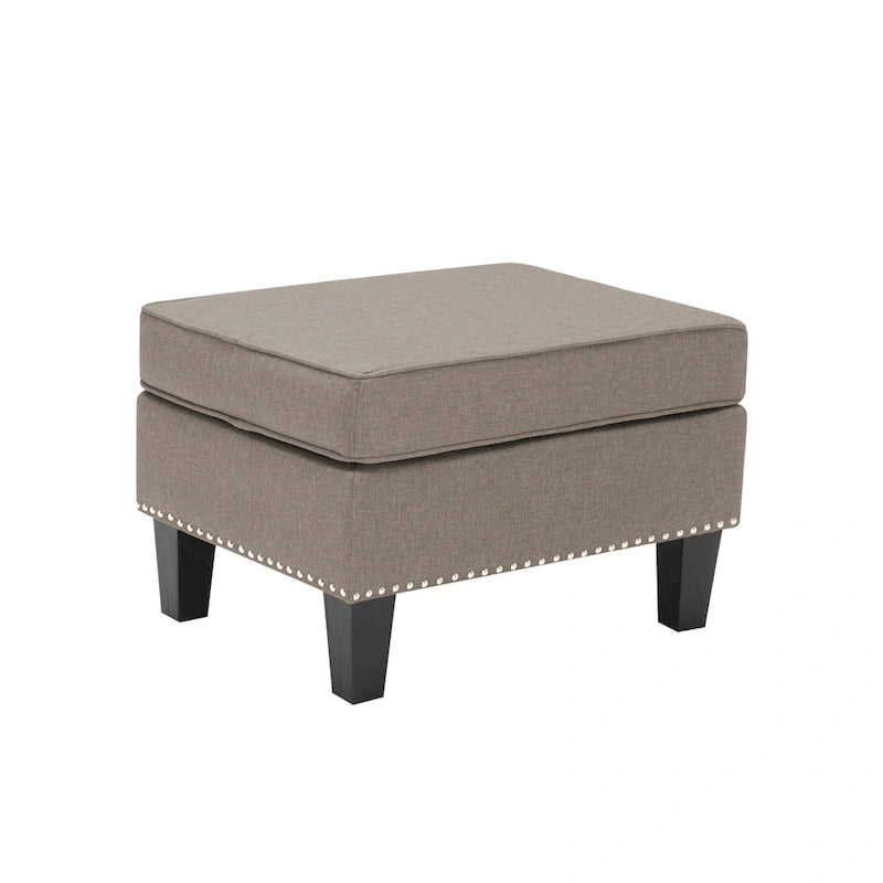 Porthos Home Yule Fabric Accent Ottoman Footstool