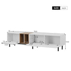 Modern TV Stand for 80 TV with 3 Doors, Media Console Table, Entertainment Center with Large Storage Cabinet for Living Room